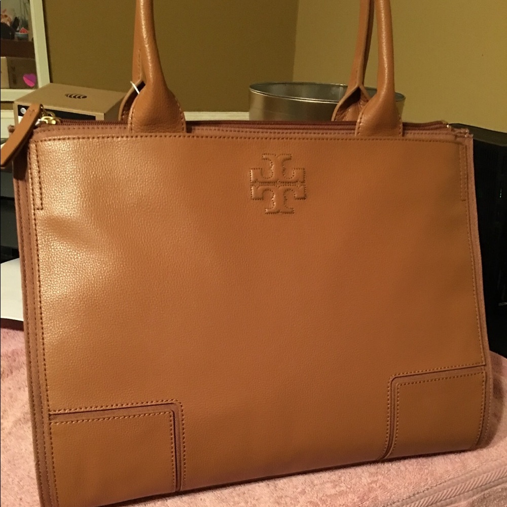Tan Tory Burch Tote Bag/Purse